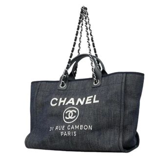 Chanel Bolso Tote Vintage Pre-owned de Denim - Pre-owned - Mujer - Azul - ONE SIZE