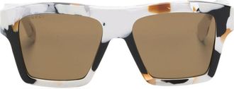 Gucci wayfarer-frame sunglasses - unisex - Recycled Acetate - 55 - White