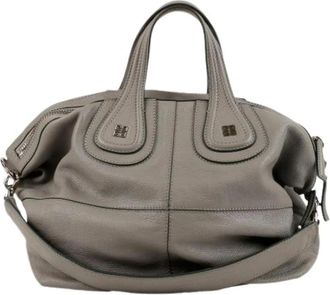 Givenchy Pre-owned Handbags, female, Gray, Size: ONE SIZE Pre-owned Nightingale Medium Tote and Shoulder Bag