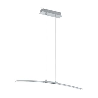 Loops Pendant Ceiling Light Colour Chrome Shade White Plastic Bulb LED 30W Included