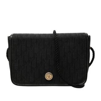 Dior Pre-owned Canvas Crossbody Bag - Dames - Pre-owned - Zwart - Maat: ONE Size Leer