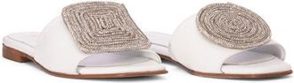 BEAUTIISOLES Adeline Flat Sandal in White at Nordstrom, Size 5.5