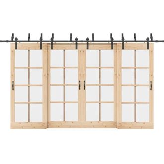 vidaXL Vidaxl - Kit De Herrajes Para Puertas Correderas Acero Negro 400 Cm