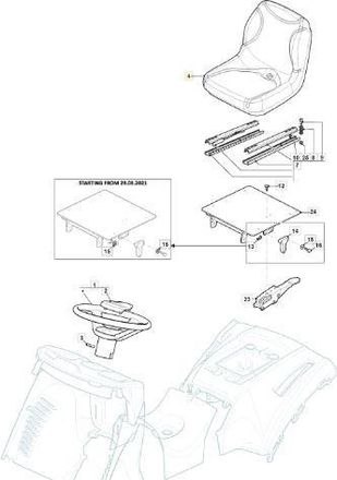 STIGA Sports Asiento Mountfield Cz Tc/he Original Stiga - 125722482/0