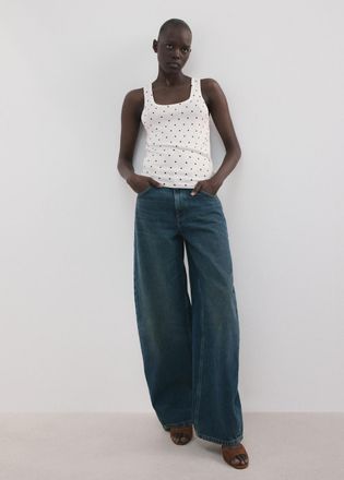 Mango Top maglia pois bianco sporco - Donna - XXS - MANGO