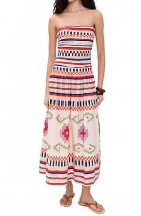 Carolina K Malla Strapless Midi Dress In Chacana