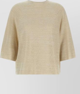 Fabiana Filippi metallic knit sweater relaxed fit round neck