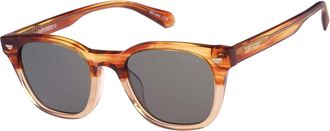Superdry Sonnenbrille SUPERDRY Modell 996100, Herren, braun transparent, gemustert, leicht transparent, Sonnenbrillen Sonnenbrille, Form Karree/Eckig, Logoschr