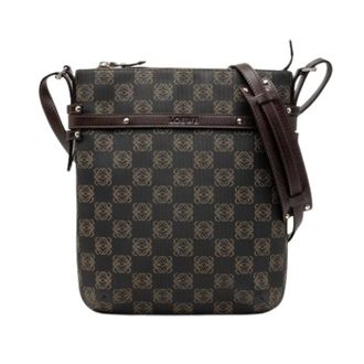 Loewe Pre-owned Crossbody Bag - Dames - Pre-owned - Bruin - Maat: ONE Size Leer