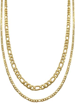 Adornia Adornia 14K Plated Chain Necklace Set