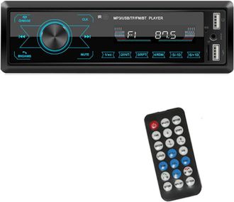 OEM Autorradio Manos Libres Bluetooth De 12 V Con Usb Y Reproductor De Mp3, 7 Led De Colores, Compatible Con Tel&eacute;fonos Ios Y Android