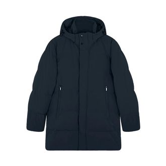 Paul & Shark Jassen, Heren, Blauw, S, Leer, Typhoon Re-4X4 Stretch Lange Gewatteerde Jas