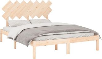 vidaXL Estructura De Cama De Madera Maciza 150x200 Cm Vidaxl