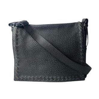 Bottega Veneta Pre-owned Cross Body Bags, male, Gray, Size: ONE SIZE Pre-owned Messenger Bag