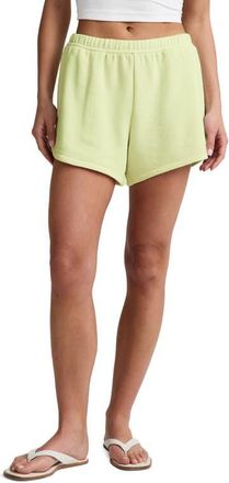 Beyond Yoga Fade Out Sweat Shorts in Washed Electric Lime at Nordstrom, Size Medium