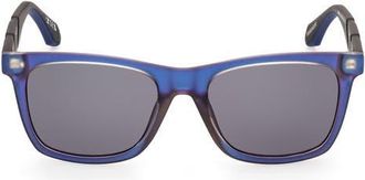 adidas 53MM Navigator Sunglasses in Violet/Other /Smoke at Nordstrom