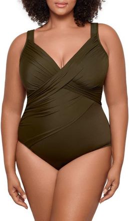 Miraclesuit Solid Revele One-Piece Swimsuit in Nori at Nordstrom, Size 20W