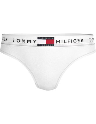 Tommy Hilfiger Womens Heritage Cotton Thong, White - Size: 20/32in