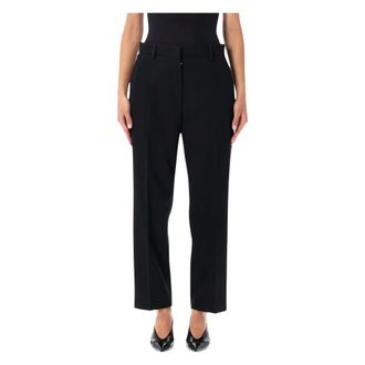 Lanvin Dames, Broeken, Zwart, Maat: M Wol