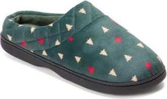 Dearfoams Darcy Quilted Cuff Velour Clog Slipper in Forest at Nordstrom, Size X-Large M