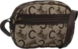 Celine Pre-owned Canvas celine-bags - Dames - Vintage Schoudertas - Beige - ONE Size - Leer - Vintage