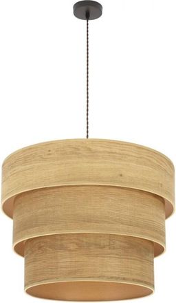 Fabrilamp Fabrilamp - Lampada A Sospensione Tripla Smile 3xe27 Marrone/legno Chiaro Regx50x50 Cm