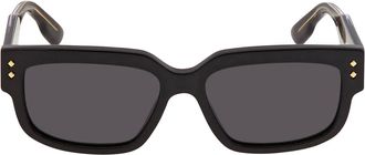 Gucci Grey Rectangular Mens Sunglasses GG1218S 001 56