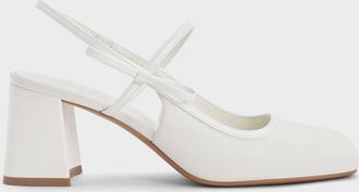 Charles & Keith Bow Slingback Mary Jane Pumps
