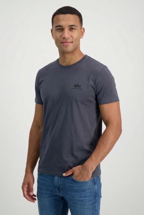 Alpha Industries Rundhalsshirt ALPHA INDUSTRIES Backprint T, Herren, Gr. XXL, grauschwarz, schwarz, Single Jersey, Obermaterial: 100% Baumwolle, bedruckt, regular fit 