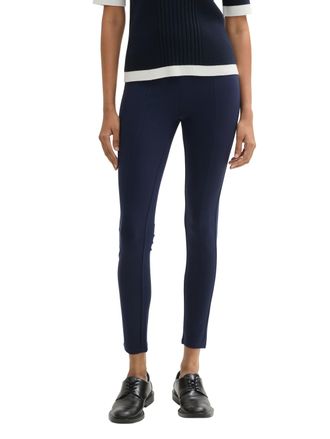 Tom Tailor Treggings TOM TAILOR, Damen, Gr. 40, L&auml;nge 28, blau (sky captain blau), Obermaterial: 68% Viskose, 28% Polyamid, 4% Elasthan, unifarben, regular fit k