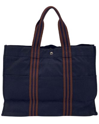 Herm&egrave;s Vintage Cloth Tote Bag Fourretout (Authentic Pre-Loved)