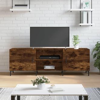 vidaXL Vidaxl - Mueble De Tv Madera De Ingenier&iacute;a Roble Ahumado 150x30x50 Cm