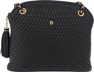 Bally Vintage Chain Quilted Leather Leather Shoulder Bag Bag (Pre-Owned)