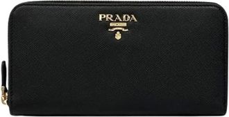 Prada Vintage, unisex, Zwart, ONE Size, Pre-owned Stoffen Portemonnee