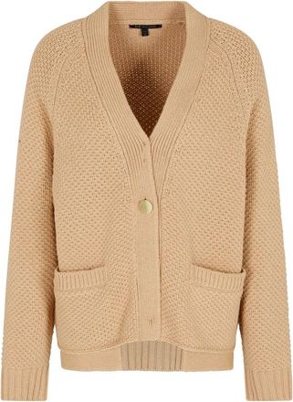 A|X Armani Exchange V-hals Cardigan - Dames - Vesten - Beige - S - Truien & Vesten