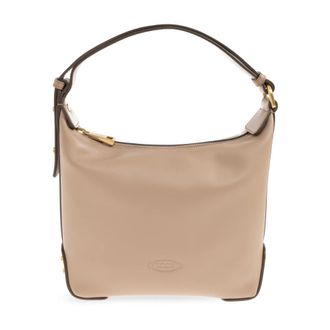 Tod's Metal Dots Mini Handtas - Dames - Handtassen - Beige - ONE Size - Leer - Tassen