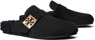 Tory Burch Mellow Faux Shearling Lined Mule in Perfect Black /Perfect Black at Nordstrom, Size 10.5