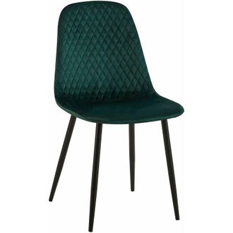 Clp Sedia Giverny con cuciture decorative Velluto verde