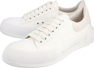 Alexander McQueen Alexander Mcqueen Mens Cotton Deck Lace-Up Plimsoll (Authentic Pre-Loved)