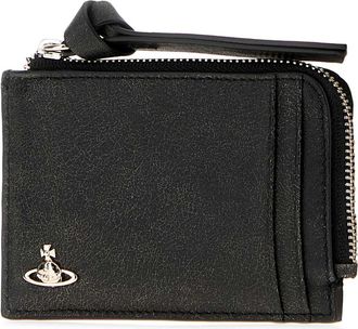 Vivienne Westwood Womens Holder Card Case Black Leather Cases