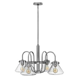 Netlighting Congress Multi Arm Chandelier Chrome Finish E27 in Grey