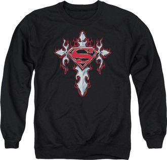 Gildan Superman Gothic Steel Logo Adult Crewneck Sweatshirt