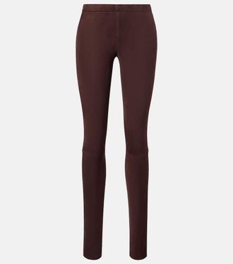 Stouls Carolyn mid-rise suede leggings