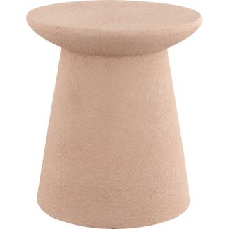Jonathan Y Designs Hollie 18 Minimalist Modern Drum Indoor/Outdoor Accent Table Pedestal in Pink Frosted at Nordstrom