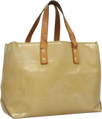 Louis Vuitton Tweedehands leren Louis Vuitton tassen - Dames - Vintage Handtas - Beige - ONE Size - Leer - Vintage