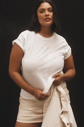 Pilcro The Bennie Cotton Slub Crew-Neck Slim Tee by Pilcro