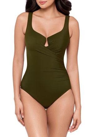 Miraclesuit Must Have Escape One-Piece Swimsuit in Nori at Nordstrom, Size 14