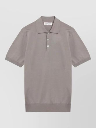 Brunello Cucinelli cotton knit polo shirt short sleeves