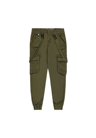 Alpha Industries Cargohose ALPHA INDUSTRIES Utility Pant, Herren, Gr. 28, Normalgr&ouml;ssen, gr&uuml;n (schwarz olive), Obermaterial: 98% Baumwolle, 2% Elastan; Futter: 100% Ba