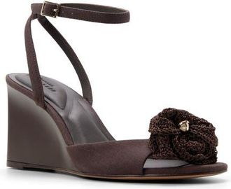 Ted Baker Bridget Ankle Strap Wedge Sandal in Dark Brown at Nordstrom, Size 8.5